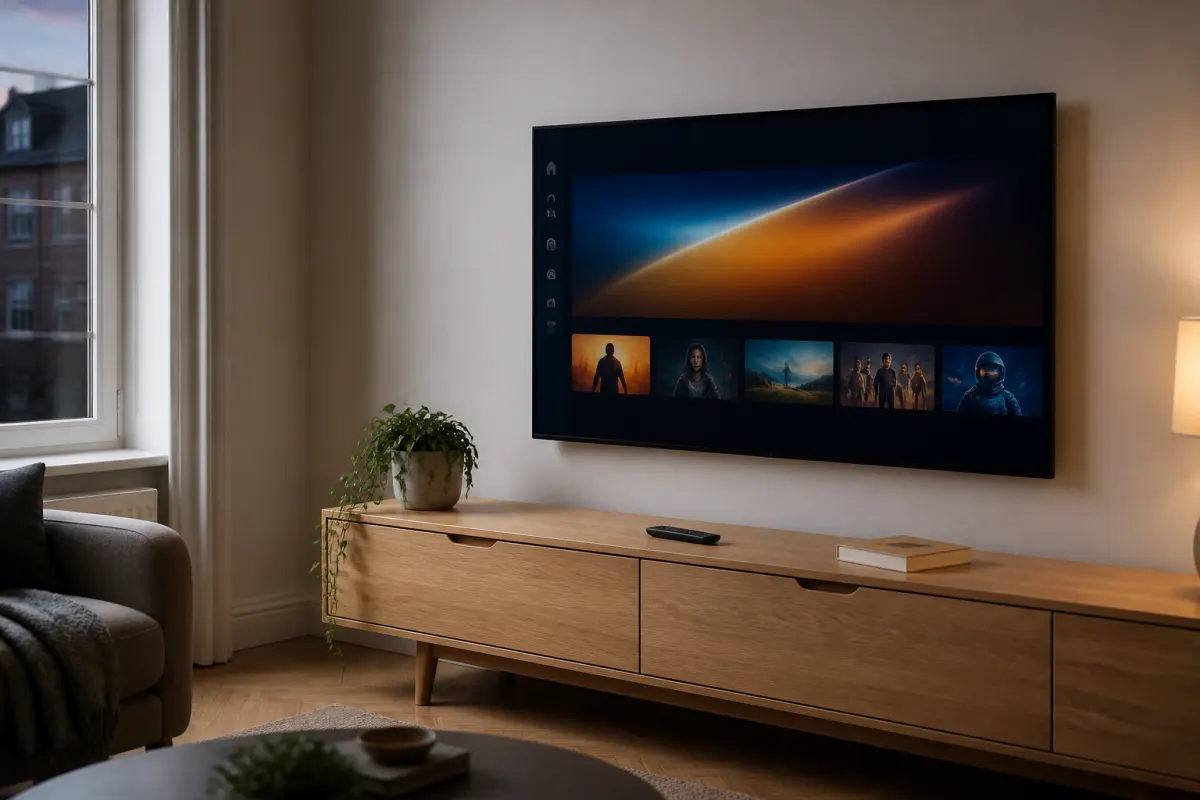 Living room TV ready for Rocketstreams4k setup